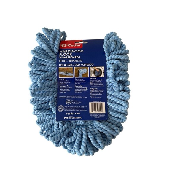 O-Cedar Hardwood Floor 'N Baseboards Dust Mop Refill Machine Washable New! - Picture 3 of 5
